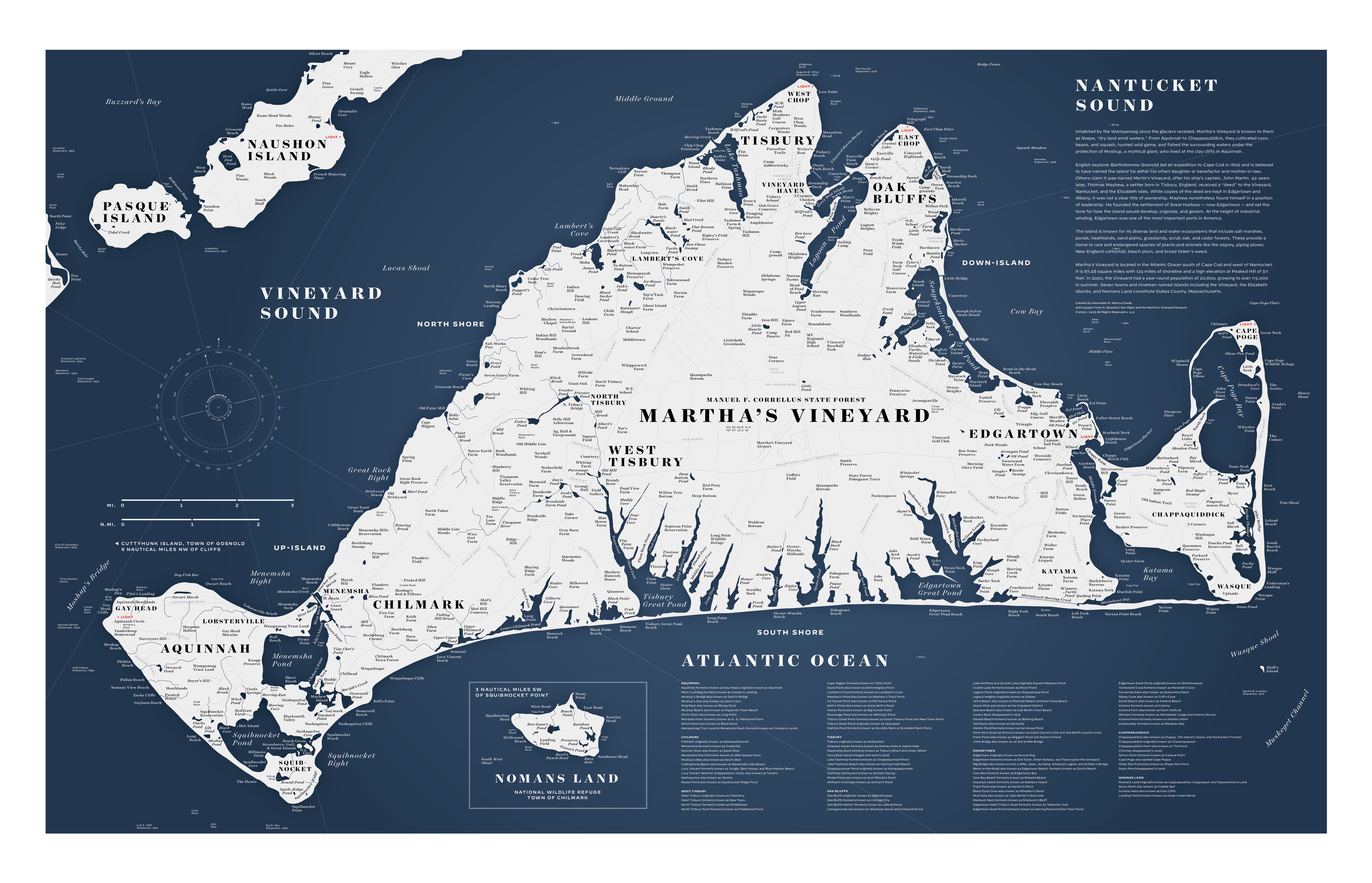 Martha's Vineyard Detailed Map