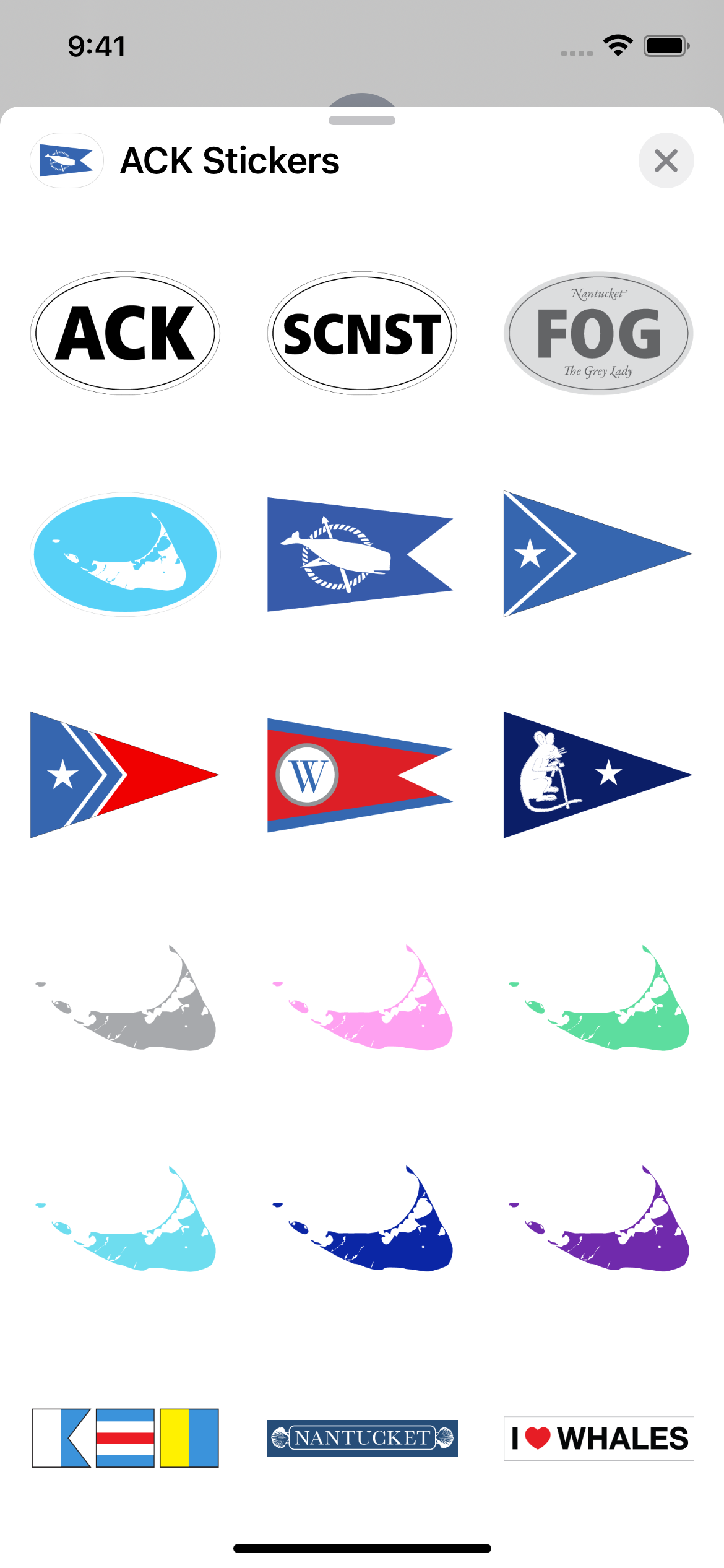 Screenshot for Nantucket iMessage Sticker Pack