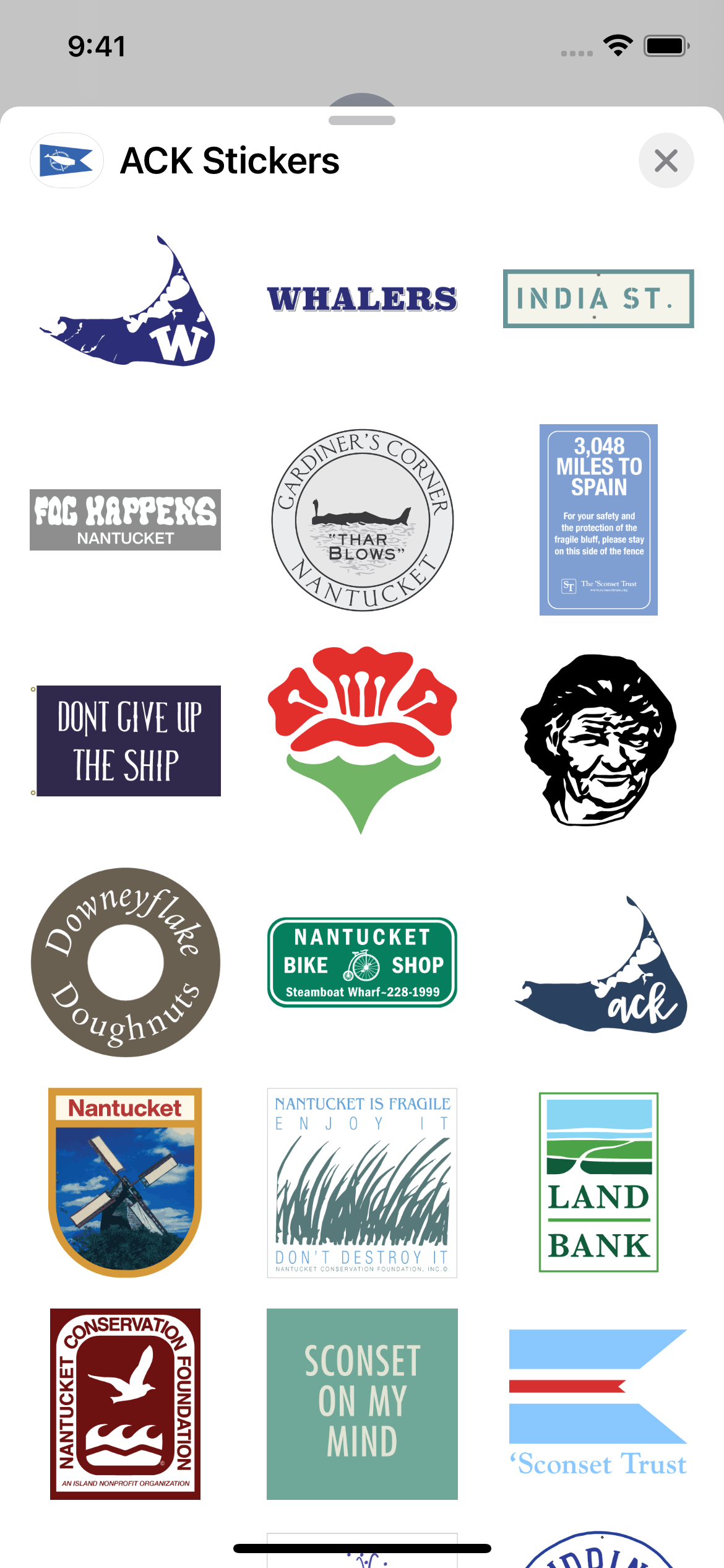 Screenshot for Nantucket iMessage Sticker Pack