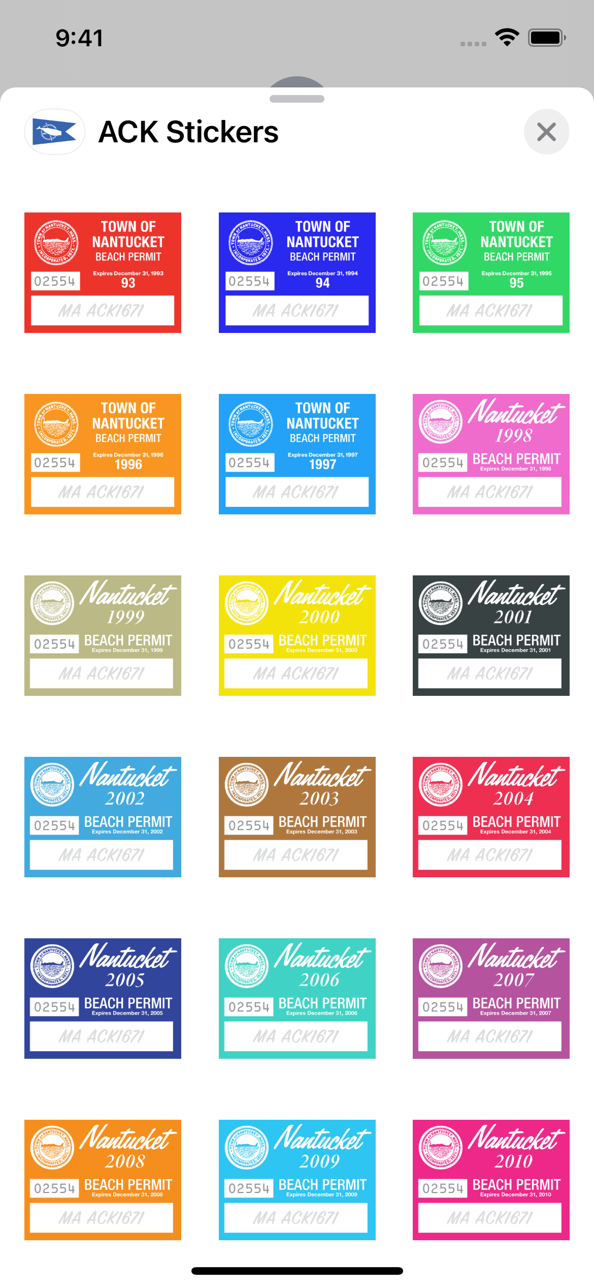 Screenshot for Nantucket iMessage Sticker Pack