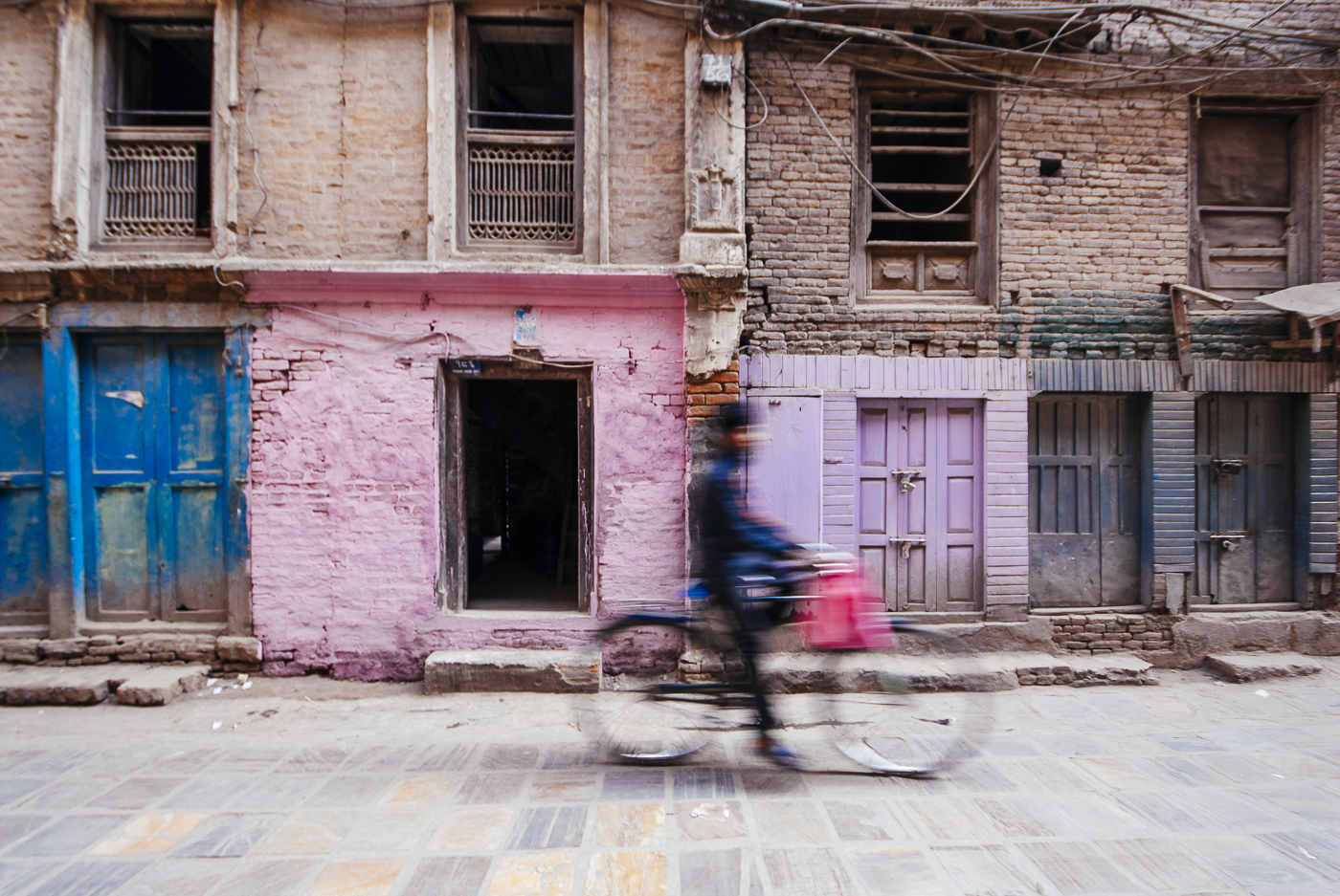 Kathmandu, Nepal man on bicycle